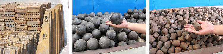 球磨机的易损件,左衬板,中钢球,右钢锻 球磨机的易损件,左衬板,中钢球,右钢锻