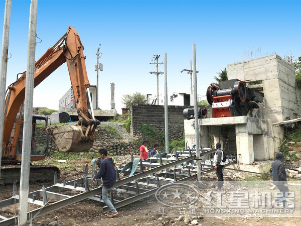 建筑垃圾颚式破碎机工作现场 建筑垃圾颚式破碎机工作现场