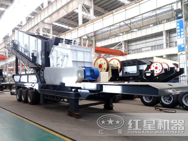 车载可移动式碎石子机:配反击破 车载可移动式碎石子机:配反击破