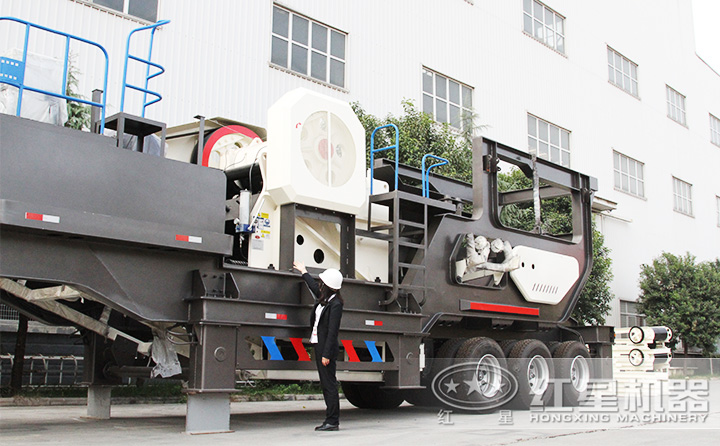 鄂破移动破碎站产量85-275t/h,给料+粗碎+传输