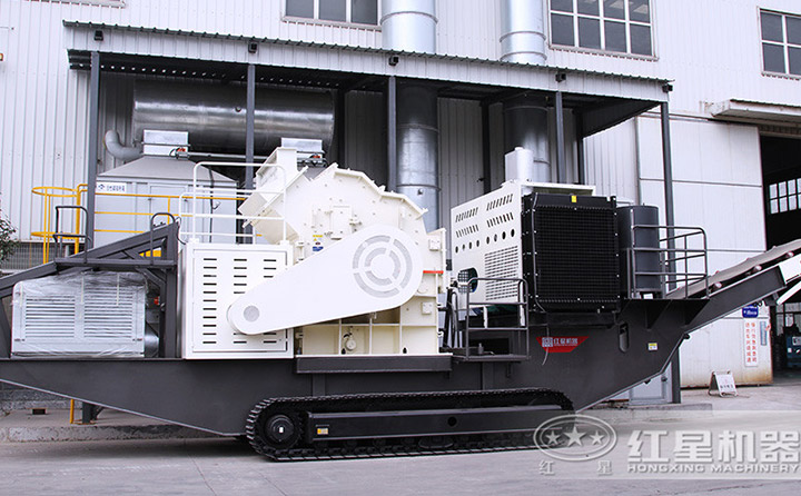 时产300吨建筑垃圾履带移动粉碎机