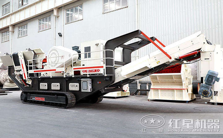 履带移动建筑垃圾颚破粉碎机