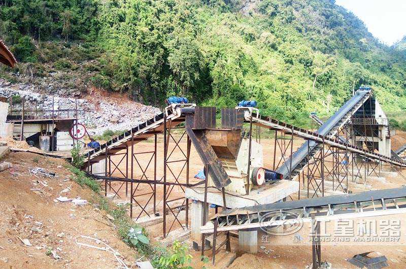 山西200吨石料破碎生产线现场 山西200吨石料破碎生产线现场