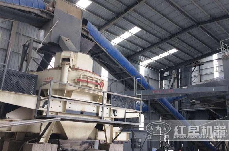 大理石边角料制砂机生产现场 大理石边角料制砂机生产现场