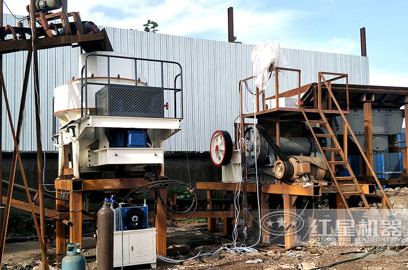 广西玉林立轴冲击式制砂机生产线现场 广西玉林立轴冲击式制砂机生产线现场