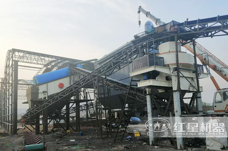 山东聊城立轴冲击式制砂机生产线现场 山东聊城立轴冲击式制砂机生产线现场