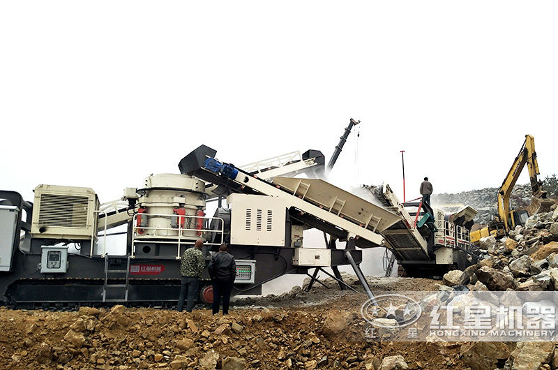 移动圆锥式破碎机安徽现场图 移动圆锥式破碎机安徽现场图