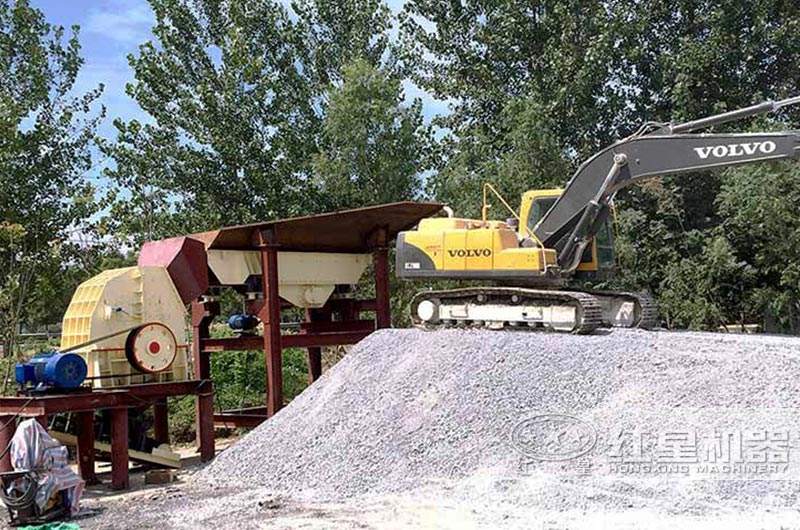 重锤式破碎机加工石英砂生产线现场 重锤式破碎机加工石英砂生产线现场