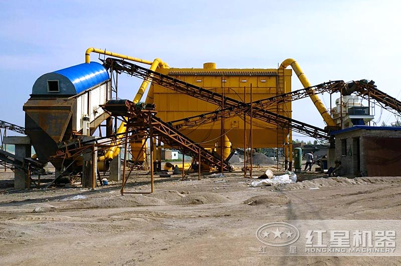 某时产200吨制砂生产线现场 某时产200吨制砂生产线现场