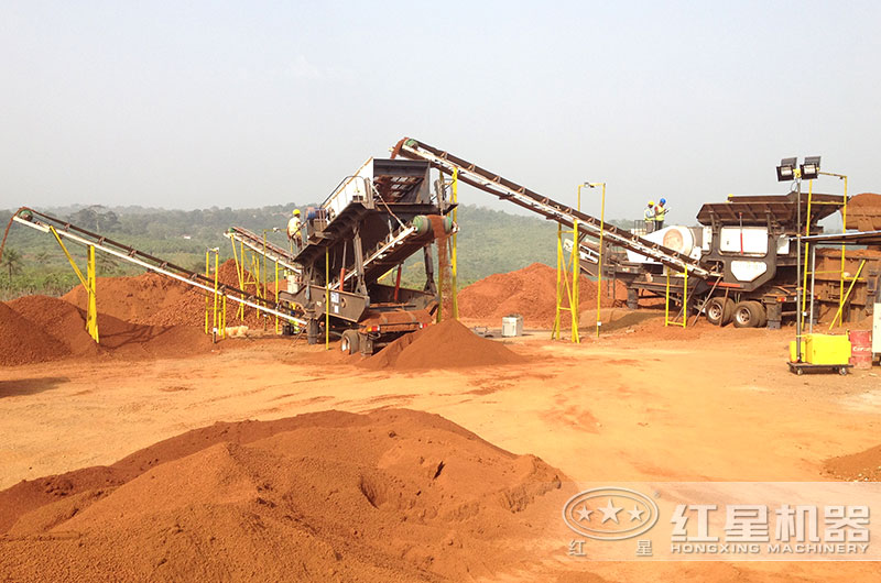 移动式建筑用砂制砂机客户现场图 移动式建筑用砂制砂机客户现场图