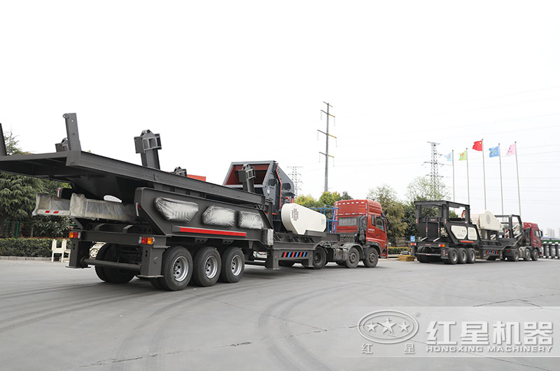 建筑垃圾移动破碎站发货现场 建筑垃圾移动破碎站发货现场