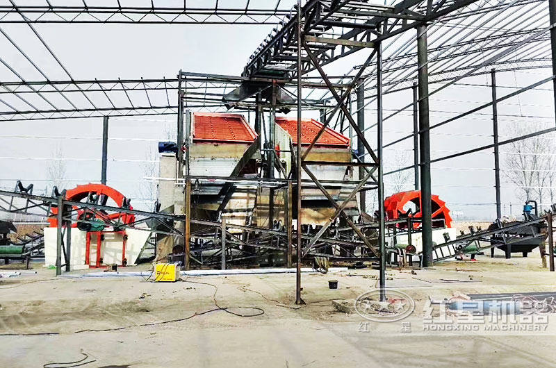 河南郑州客户洗沙场实拍图 河南郑州客户洗沙场实拍图