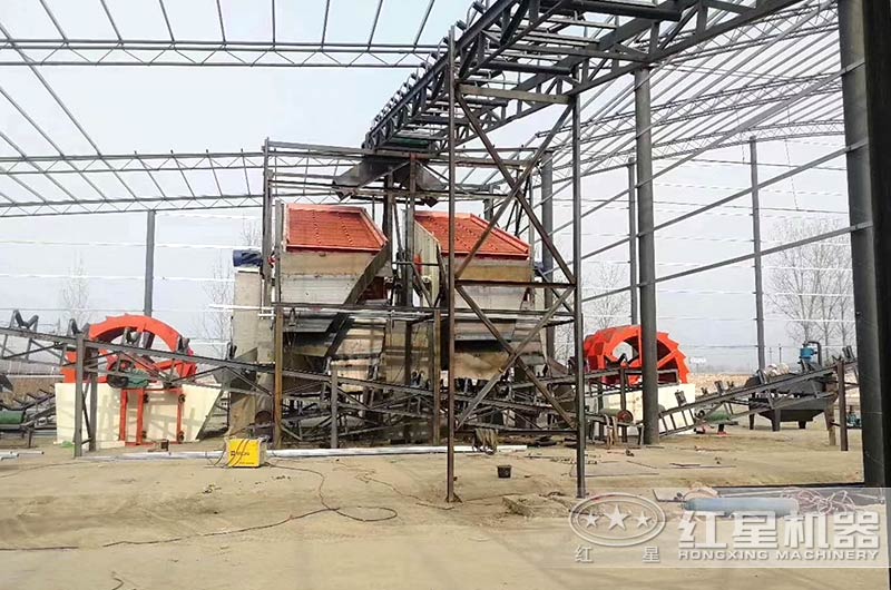 大型洗沙机设备工作现场图 大型洗沙机设备工作现场图