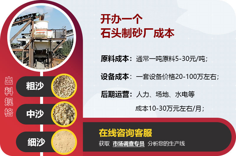 办一个石头制砂厂成本 办一个石头制砂厂成本