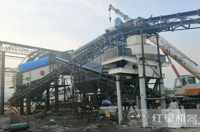 石灰石制砂机工作现场图 石灰石制砂机工作现场图