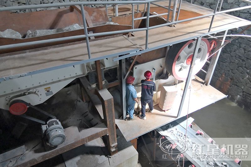 石灰石制砂线的颚破 石灰石制砂线的颚破