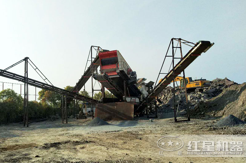 混凝土块儿破碎机工作现场图片 混凝土块儿破碎机工作现场图片