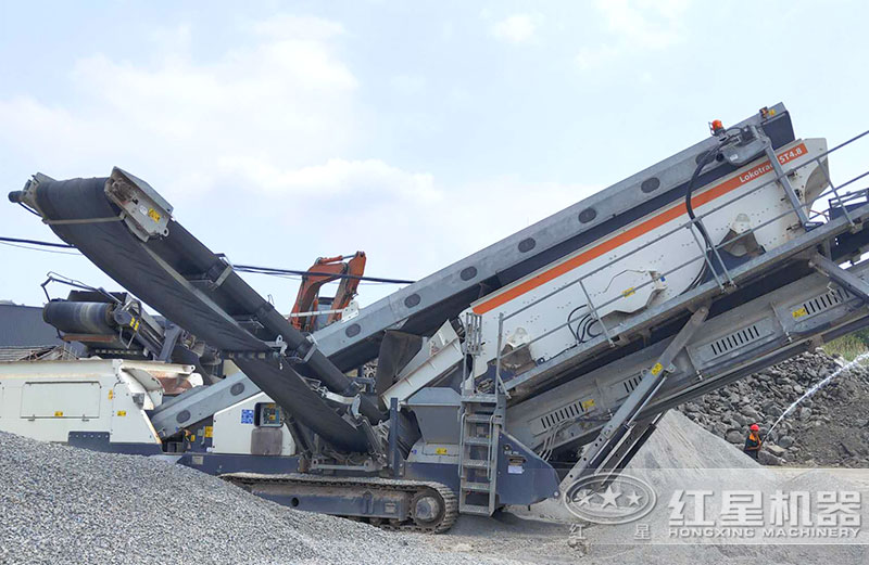 移动式建筑垃圾粉碎机现场 移动式建筑垃圾粉碎机现场