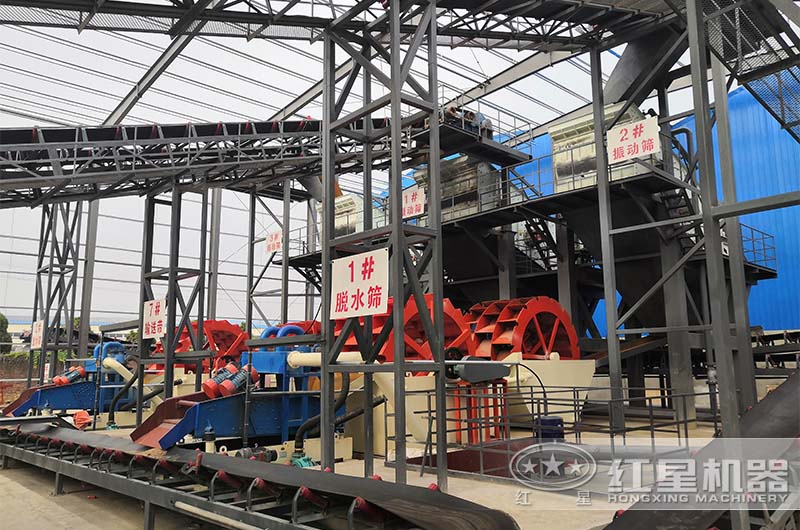 多台洗沙机并联作业现场 多台洗沙机并联作业现场