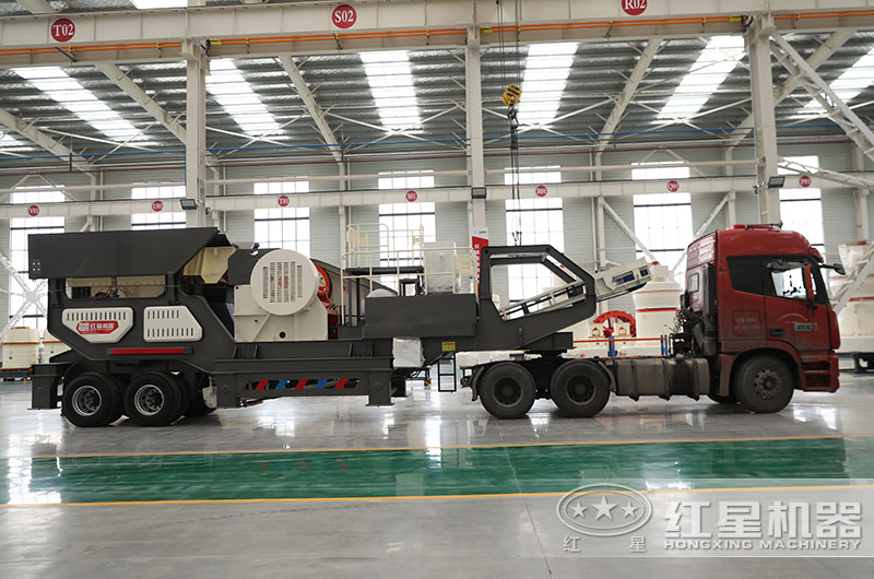 轮胎移动建筑垃圾粉碎机 轮胎移动建筑垃圾粉碎机