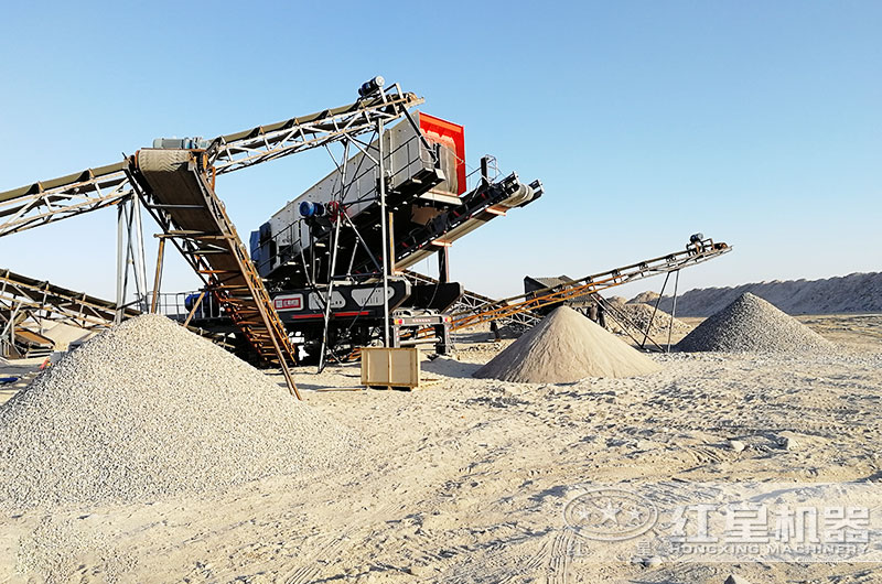 轮胎式移动砂石分离机 轮胎式移动砂石分离机